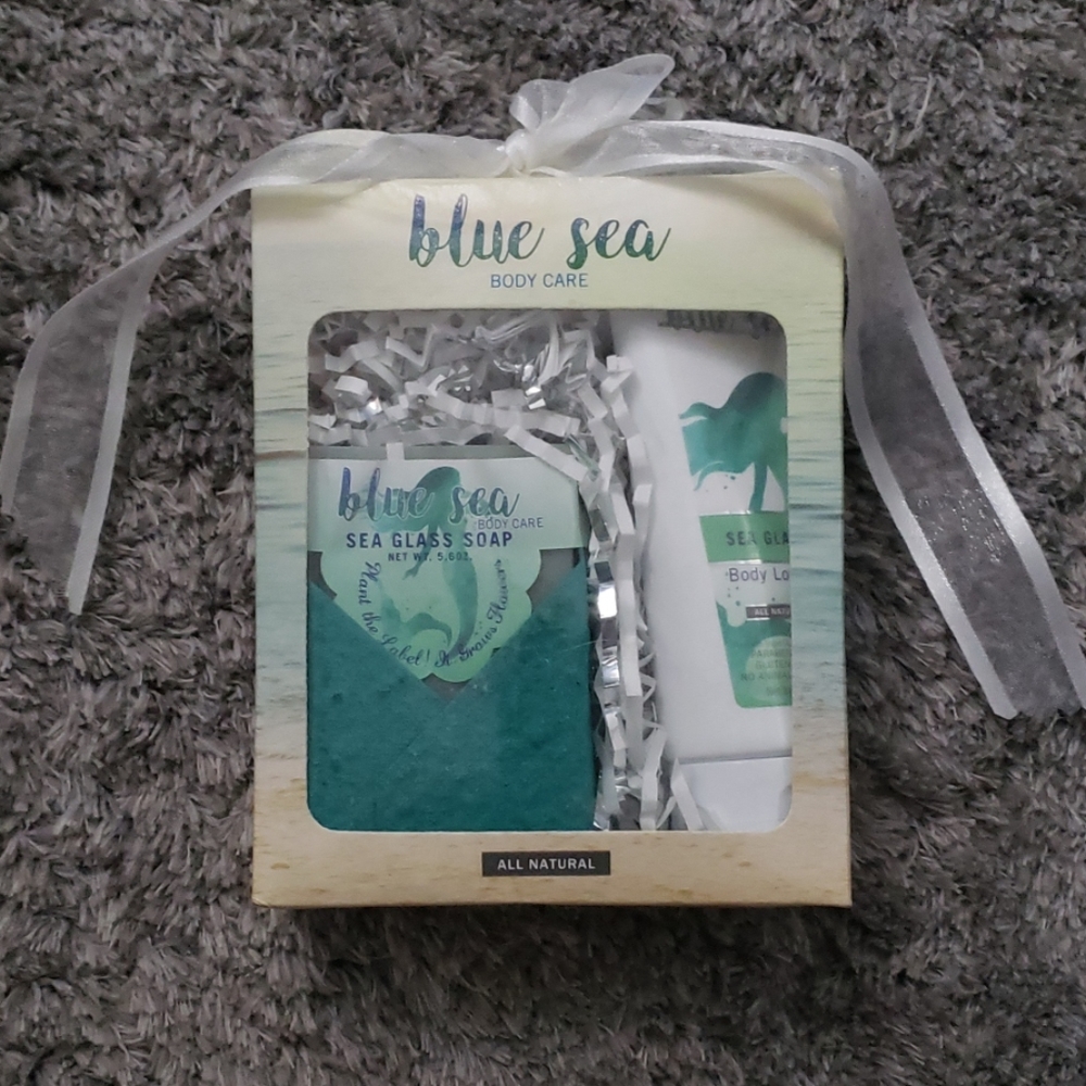 NWOT Blue sea body care soap and lotion